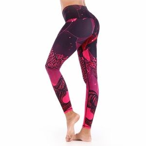 Vibrant Pink Patterned Leggings